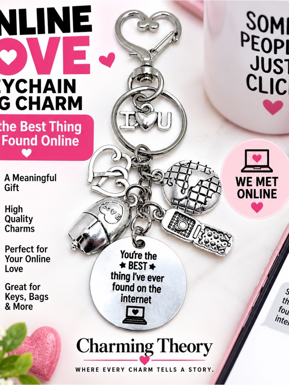 Online Love Keychain Bag Charm – Best Thing I Found Online Gift